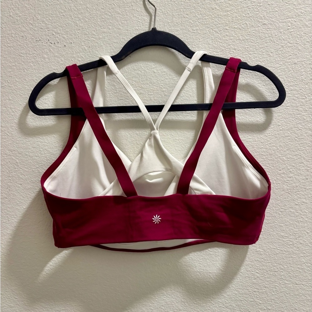 NWOT Athleta Double Up Sports Bra D-DD in Wildberry, size L - Picture 6 of 9